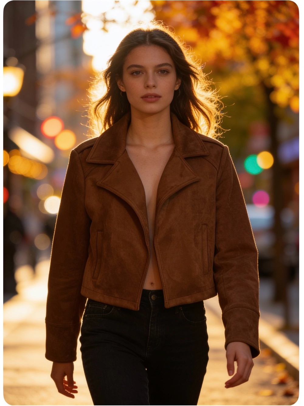 Philosophy Brown Suede Women's Blazer